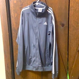 adidas gray zip-up jacket